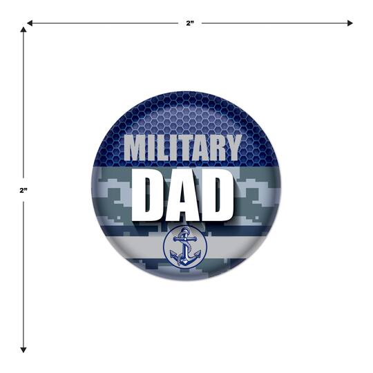 Beistle 2" Blue Camouflage Military Dad Buttons, 6ct.